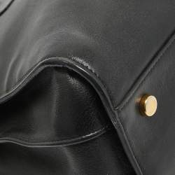 Saint Laurent Black Leather Small Classic Sac De Jour Tote