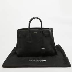 Saint Laurent Black Leather Small Classic Sac De Jour Tote