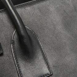 Saint Laurent Black Leather Small Classic Sac De Jour Tote