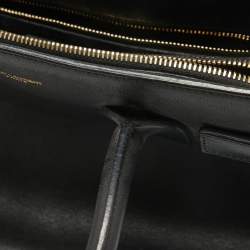 Saint Laurent Black Leather Small Classic Sac De Jour Tote