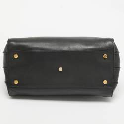 Saint Laurent Black Leather Small Classic Sac De Jour Tote