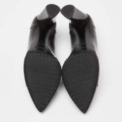 مملوكة مسبقًا Saint Laurent Paris Brown Leather Pointed Toe Loafer Pumps Size 39