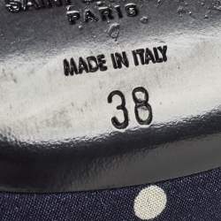 مملوكة مسبقًا صندل سان لوران بيانكا جلد أوف وايت مقاس 38.5