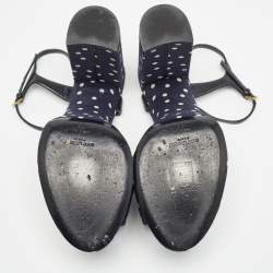 مملوكة مسبقًا صندل سان لوران بيانكا جلد أوف وايت مقاس 38.5