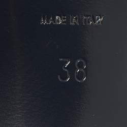 مملوكة مسبقًا Saint Laurent Navy Blue Patent Leather Tribute Sandals Size 38