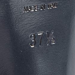 Pre Owned Saint Laurent Green Patent Leather Tribute Sandals Size 37.5