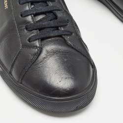 Saint Laurent Black Leather Andy Sneakers Size 38.5