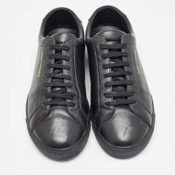 Saint Laurent Black Leather Andy Sneakers Size 38.5