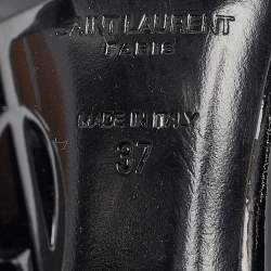 Pre Owned Saint Laurent Black Patent Leather Opyum Pumps Size 37