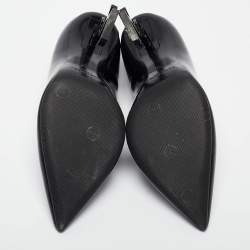 Pre Owned Saint Laurent Black Patent Leather Opyum Pumps Size 37
