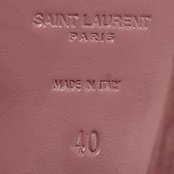 Saint Laurent Pink Suede Tribute Sandals Size 40