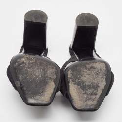Saint Laurent Black Suede Loulou Slide Sandals Size 37.5