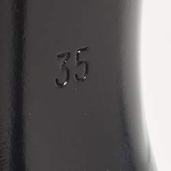 Pre Owned Saint Laurent Black Patent Leather Opyum Sandals Size 35