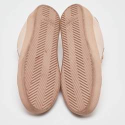 Pre Owned Saint Laurent Light Pink Leather Court SL/06 Sneakers Size 38.5