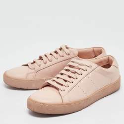 Pre Owned Saint Laurent Light Pink Leather Court SL/06 Sneakers Size 38.5
