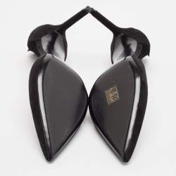 Pre Owned Saint Laurent Black Suede Pointed Toe D'orsay Pumps Size 42
