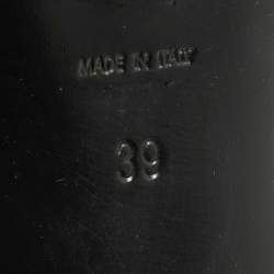 Pre Owned Saint Laurent Silver Leather Janis D'orsay Pumps Size 39