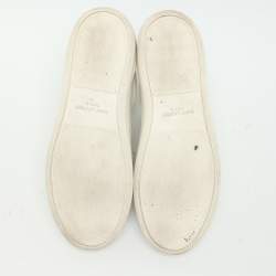 Pre Owned Saint Laurent White Leather Low Top Sneakers Size 34