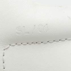 Pre Owned Saint Laurent White Leather Low Top Sneakers Size 34