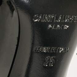 Pre Owned Saint Laurent Black Patent Leather Opyum Pumps Size 35
