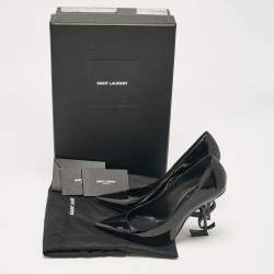 Pre Owned Saint Laurent Black Patent Leather Opyum Pumps Size 35