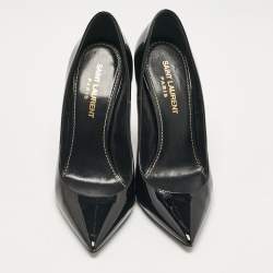 Pre Owned Saint Laurent Black Patent Leather Opyum Pumps Size 35