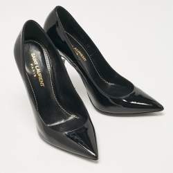 Pre Owned Saint Laurent Black Patent Leather Opyum Pumps Size 35
