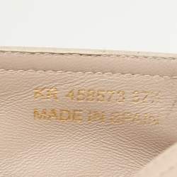 Saint Laurent Beige Leather Cassandra Espadrille Flats Size 37.5