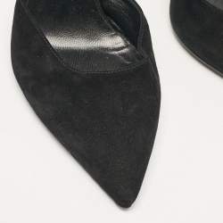 Saint Laurent Black Suede D'orsay Pumps Size 38.5