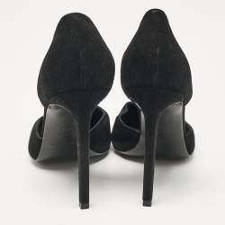 Saint Laurent Black Suede D'orsay Pumps Size 38.5
