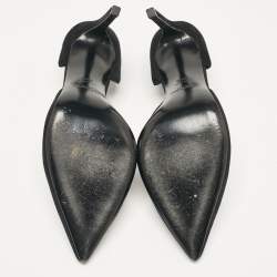 Saint Laurent Black Suede D'orsay Pumps Size 38.5