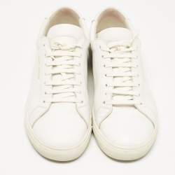 Pre Owned Saint Laurent White Leather Court Classic Sneakers Size 39