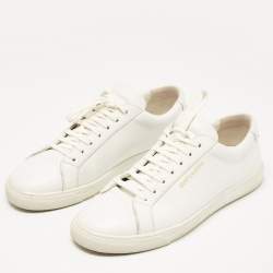 Pre Owned Saint Laurent White Leather Court Classic Sneakers Size 39
