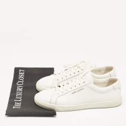 Pre Owned Saint Laurent White Leather Court Classic Sneakers Size 39