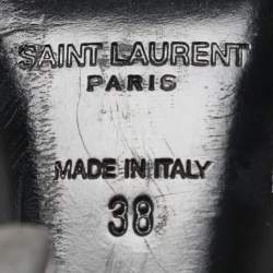 Pre Owned Saint Laurent Black Patent Leather Opyum Pumps Size 38