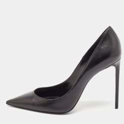 Saint Laurent Black Leather Anja Pumps Size 39