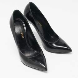 Saint Laurent Black Patent Leather Anja Pumps Size 36