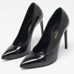 Saint Laurent Black Patent Leather Anja Pumps Size 36