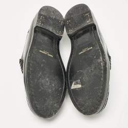 Pre Owned Saint Laurent Black Patent Leather Penny Loafers Size 36