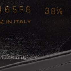 Pre Owned Saint Laurent Black Leather Penny Loafers Size 38.5