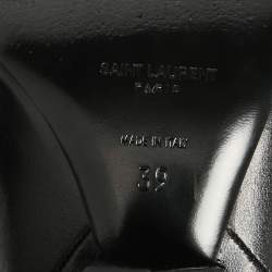 Saint Laurent Black Leather Over The Knee Boots Size 39