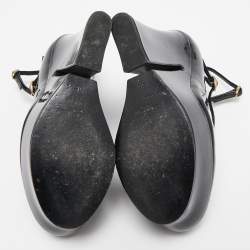 Saint Laurent Black Patent Leather Block Heel Pumps Size 36