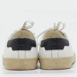 Pre Owned Saint Laurent White Leather Court Classic SL/06 Sneakers Size 40.5