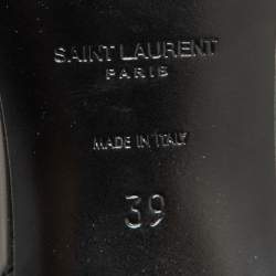 Saint Laurent Black Leather Ankle Strap Sandals Size 39
