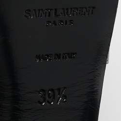 Saint Laurent Grey Leather Tribute Sandals Size 39.5