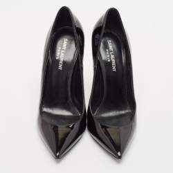 Saint Laurent Black Patent Leather Opyum Pumps Size 38