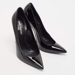 Saint Laurent Black Patent Leather Opyum Pumps Size 38