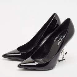 Saint Laurent Black Patent Leather Opyum Pumps Size 38