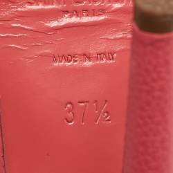 Saint Laurent Pink Leather Tribute Sandals Size 37.5