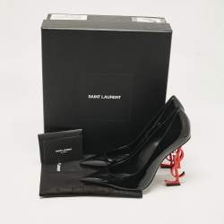 Saint Laurent Black Patent Leather Opyum Pumps Size 37